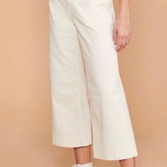 Lou & Grey Wide Leg Cotton Pants - Cream - Picture 2 of 8